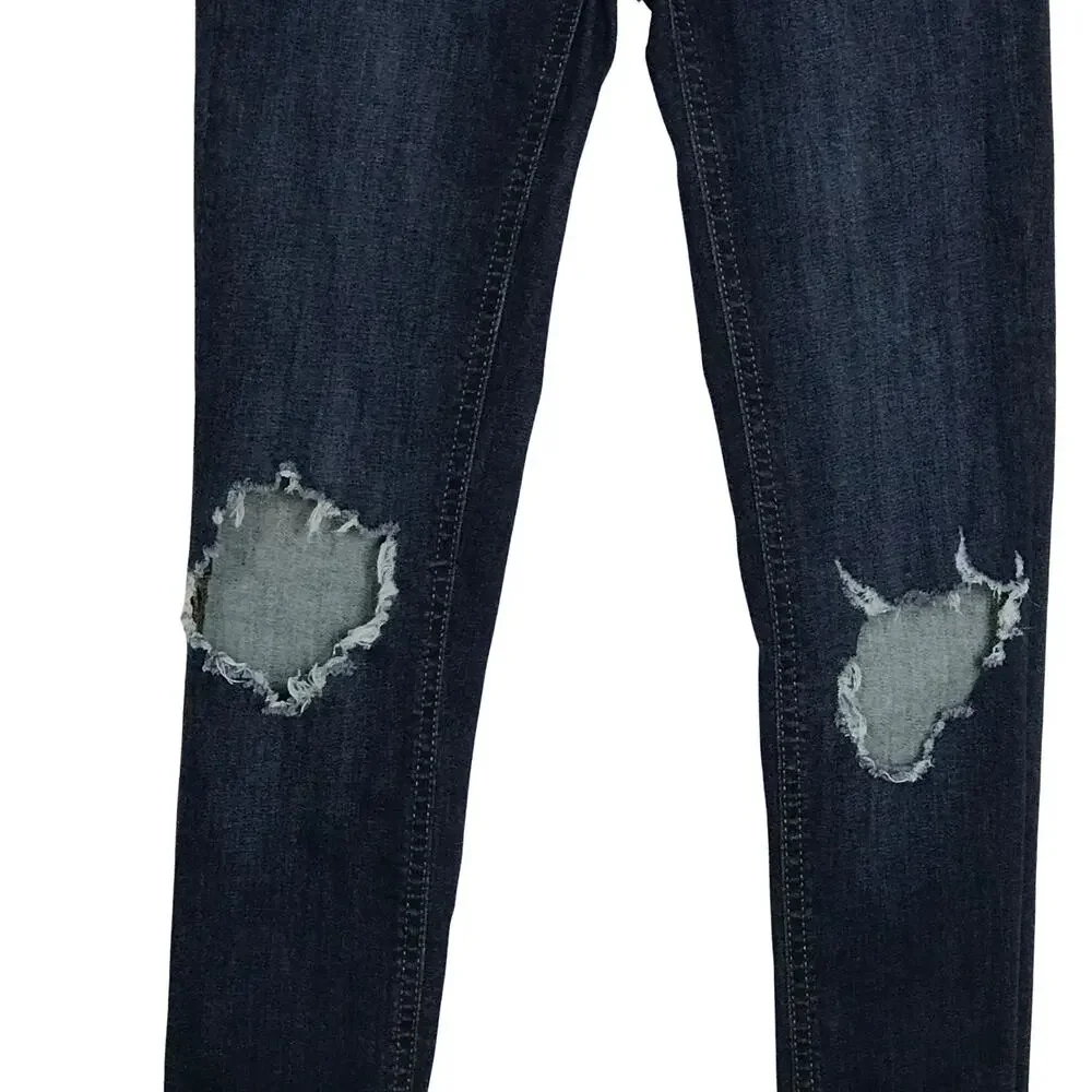 Free People Distressed Skinny Ankle Jeans